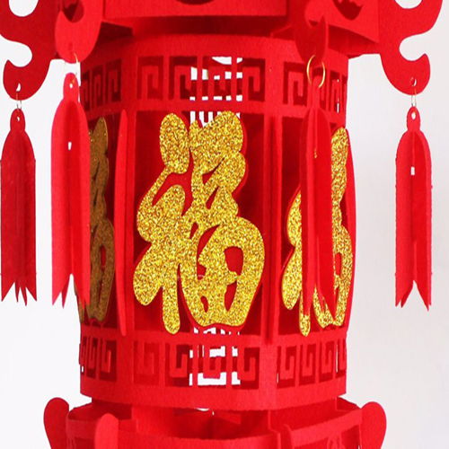 过年春节节日新款灯笼福字挂饰龙灯无纺布防水装饰灯笼室内用品