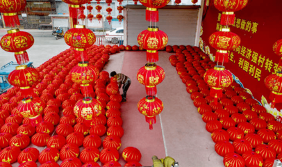 仙居:火红灯笼迎新春