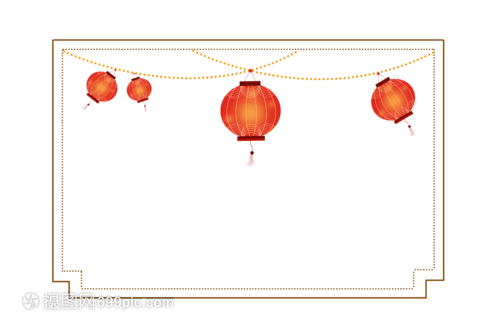 中秋节灯笼边框