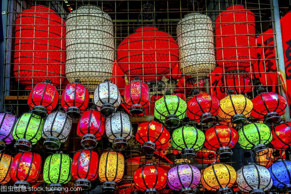 七彩中国纸灯笼 Panjuan 跳蚤市场北京