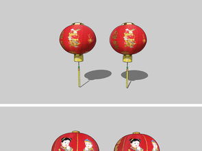 精品中式灯笼su模型设计图下载 图片40.13mb 其他库 su模型