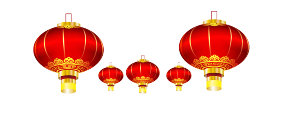 春节主题风ppt设计必备大红灯笼高清免抠图素材(16张)
