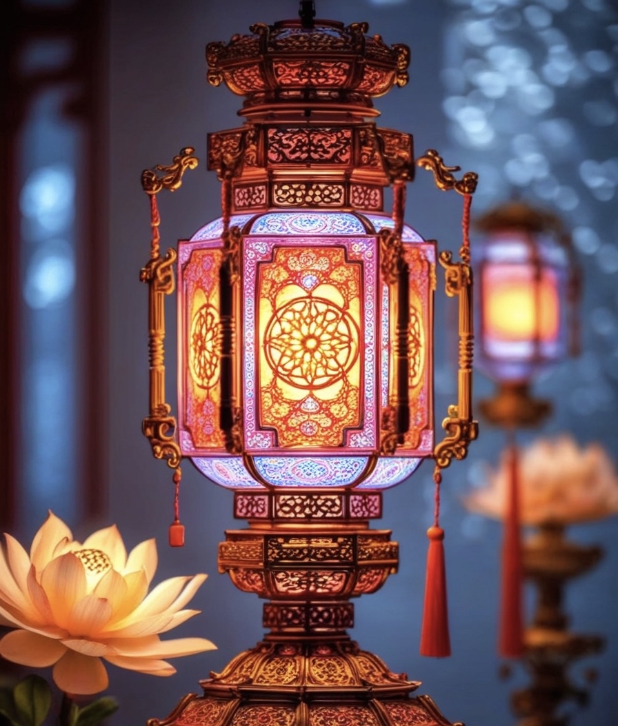 璀璨的宫灯为即将到来的新年增添喜庆和祥和的气氛,它承载着人们对