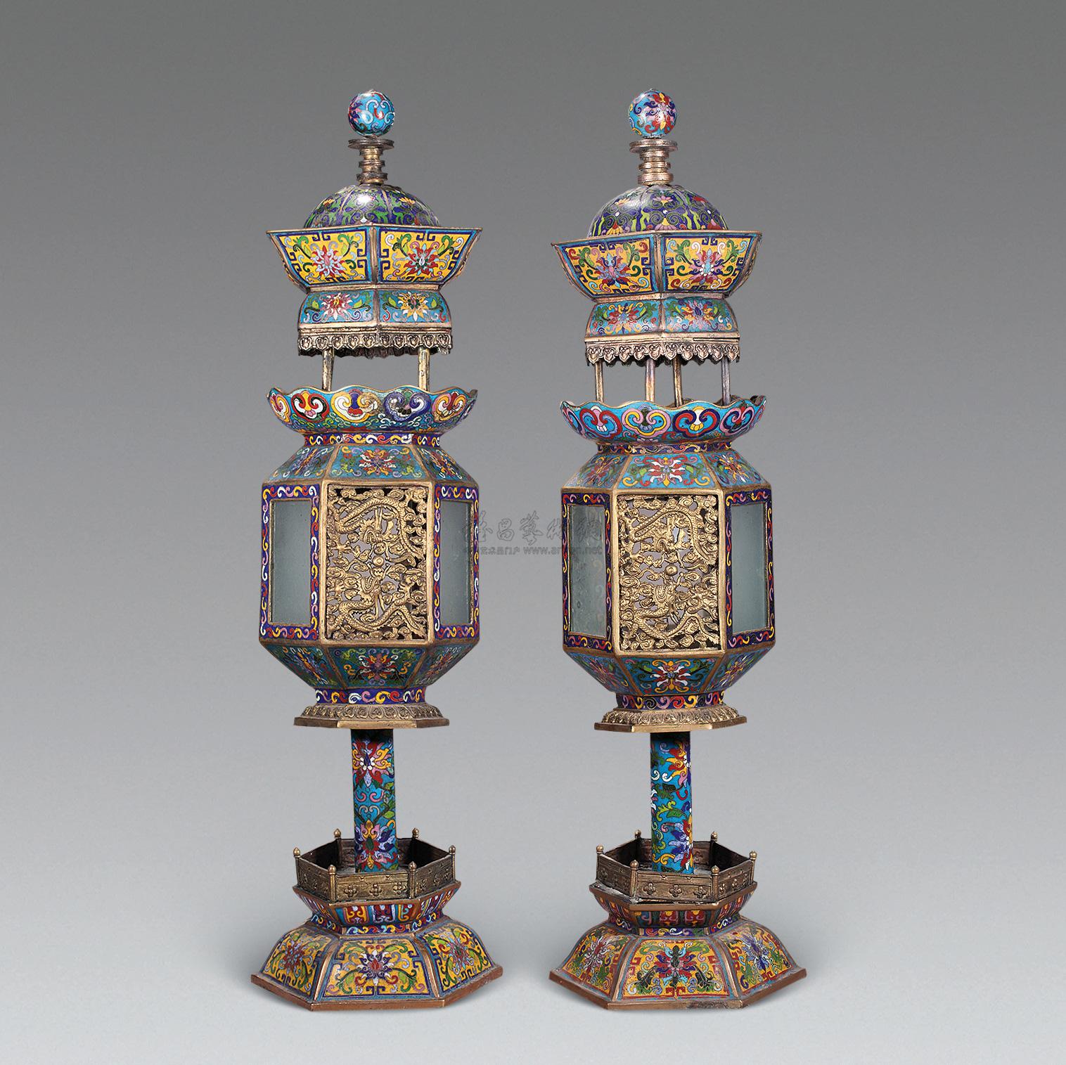 清掐丝珐琅宫灯 宫廷艺术的璀璨明珠