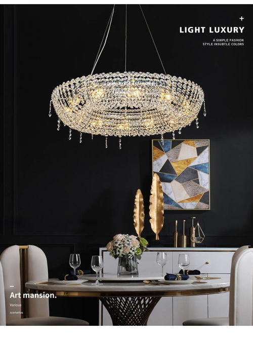 2022年轻奢后现代宫灯水晶灯 点亮家居美学新境界